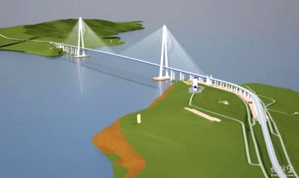 俄罗斯海参崴俄罗斯岛跨海大桥（Russky Island Bridge）效果图