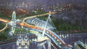 天津海河今年两座新建桥梁的效果图