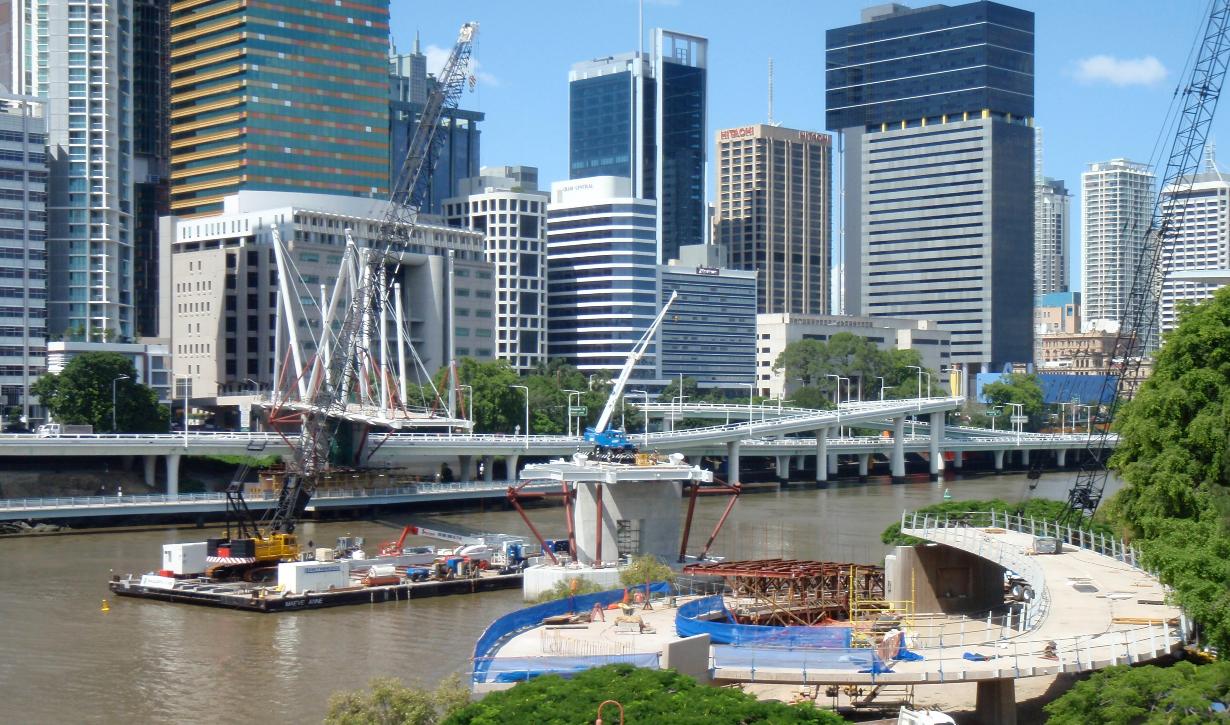 澳大利亚昆士兰州布里斯班市布里斯班河库利尔帕桥（Kurilpa Bridge）