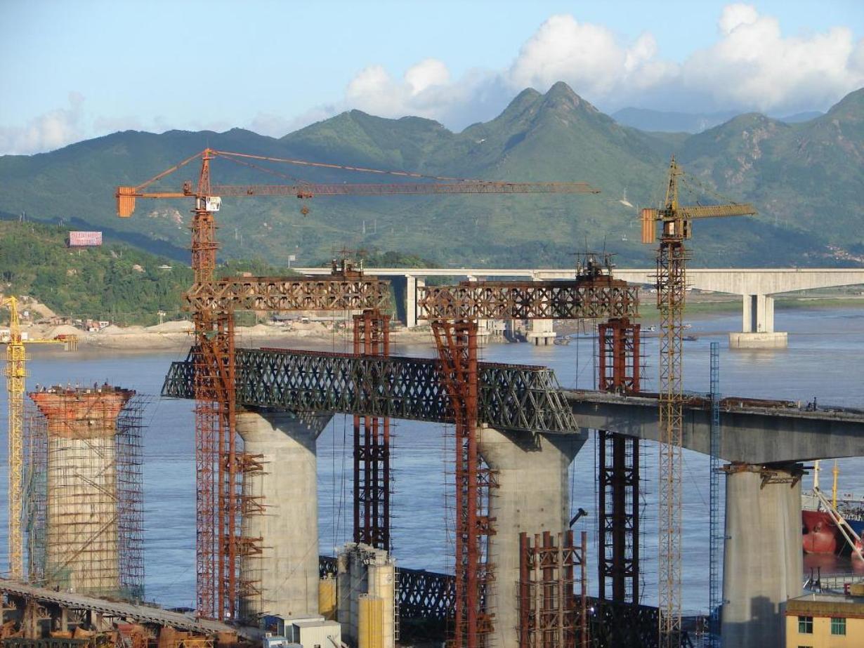 福建福安温福铁路客运专线白马河特大桥