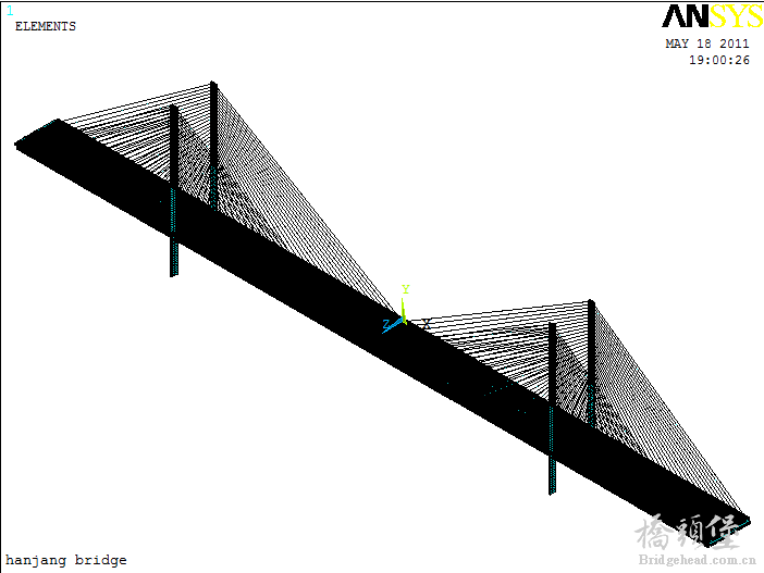 襄阳汉江三桥ANSYS模型