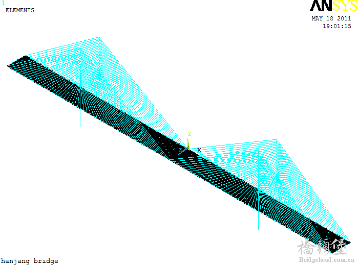 襄阳汉江三桥ANSYS模型
