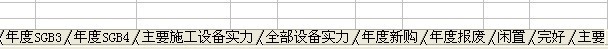 设备样表