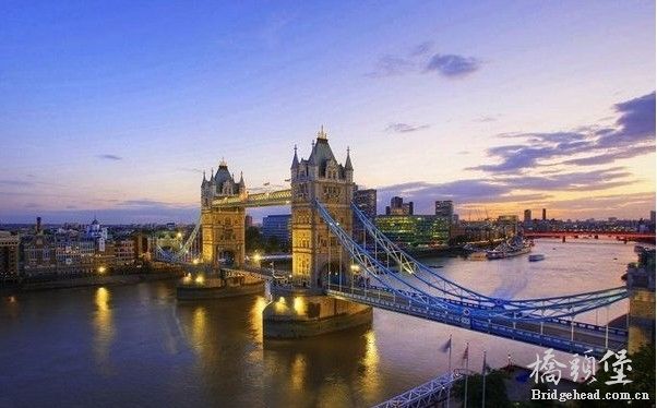 英国伦敦塔桥,伦敦的标志,世界最知名的桥梁之一.