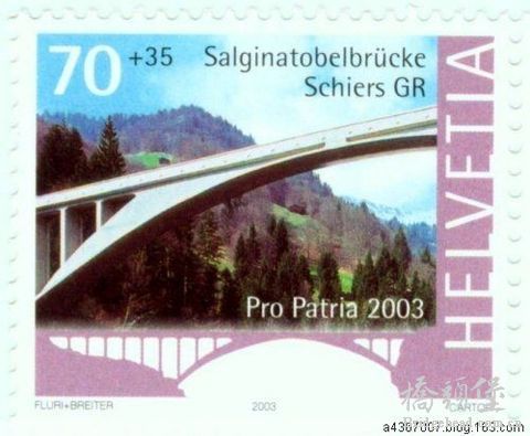 瑞士萨尔吉纳峡谷桥（Salginatobel Bridge或Salginatobelbrücke）