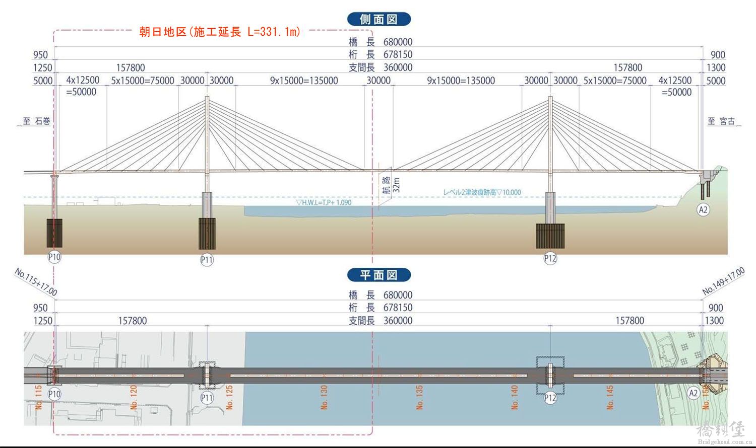 仙台河川国道　気仙沼湾横断橋（仮称）の主塔部が架設を開始  道路構造物ジャーナルNET-1.jpg