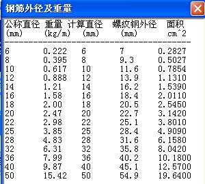 一个钢筋计算小软件上的
