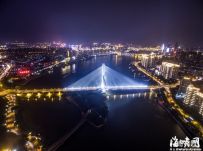 夜色中的福州桥梁