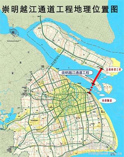 上海市宣布长江隧桥31日通车(组图)